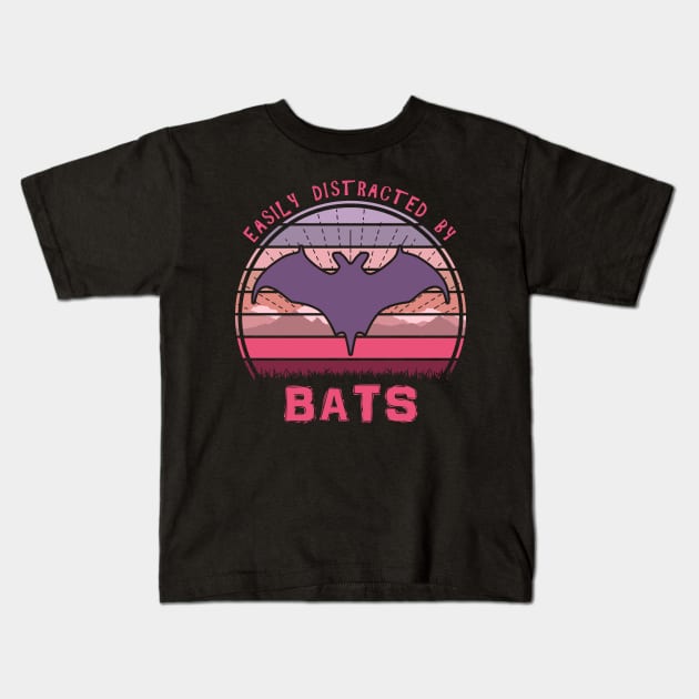 Easily Distracted By Bats Kids T-Shirt by Nerd_art